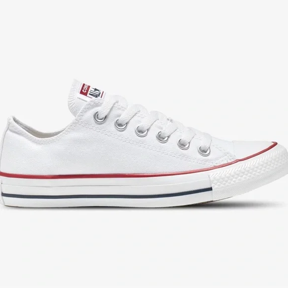 Converse White Sneakers with Red Accents - Picture 4 of 8